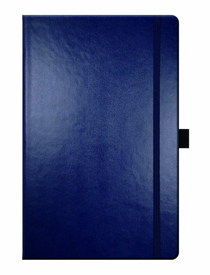 Large image for Leather Effect Blue Notebook